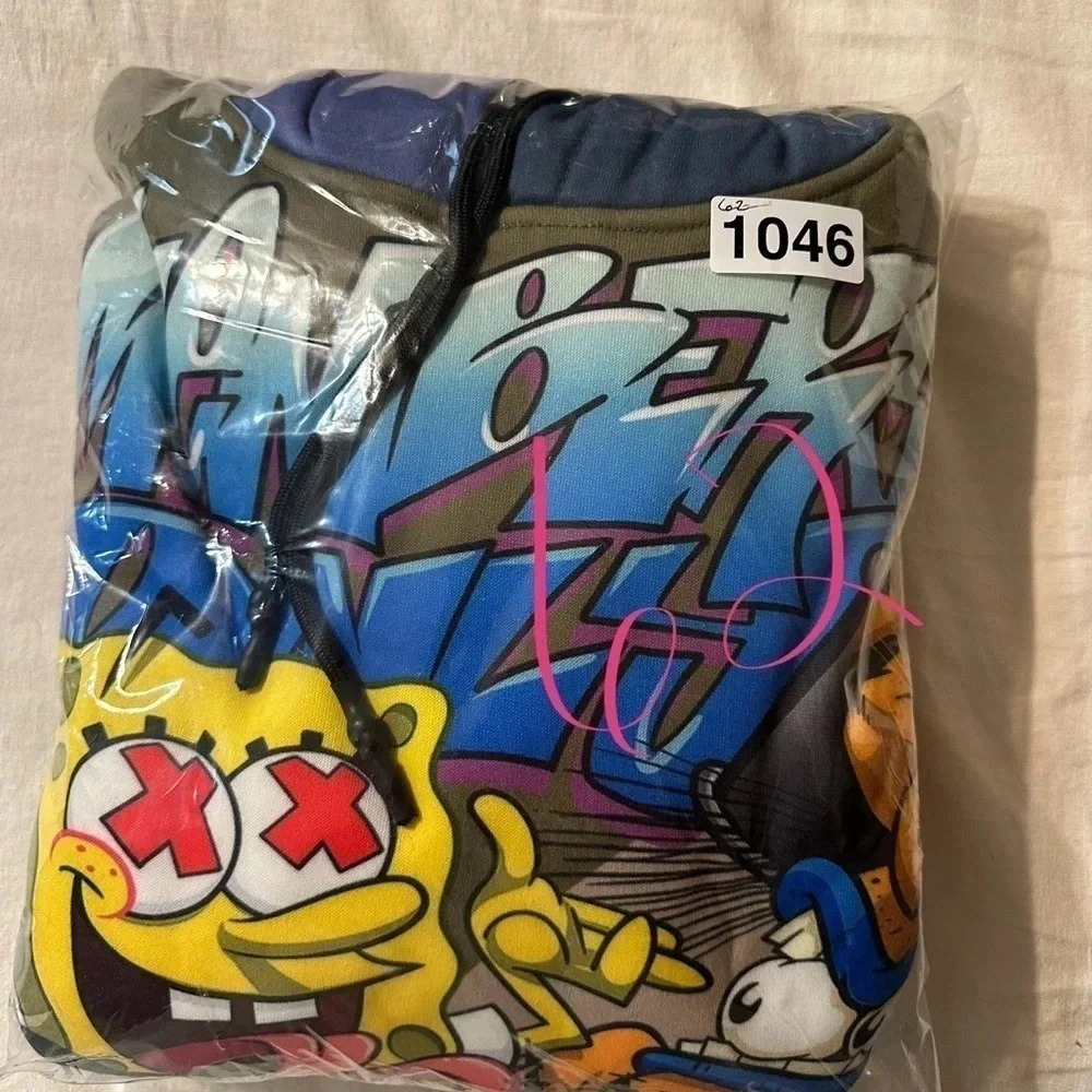 Members Only Nickelodeon Pullover Hoodie New Mens L SpongeBob Arnold Rugrats - Picture 14 of 14